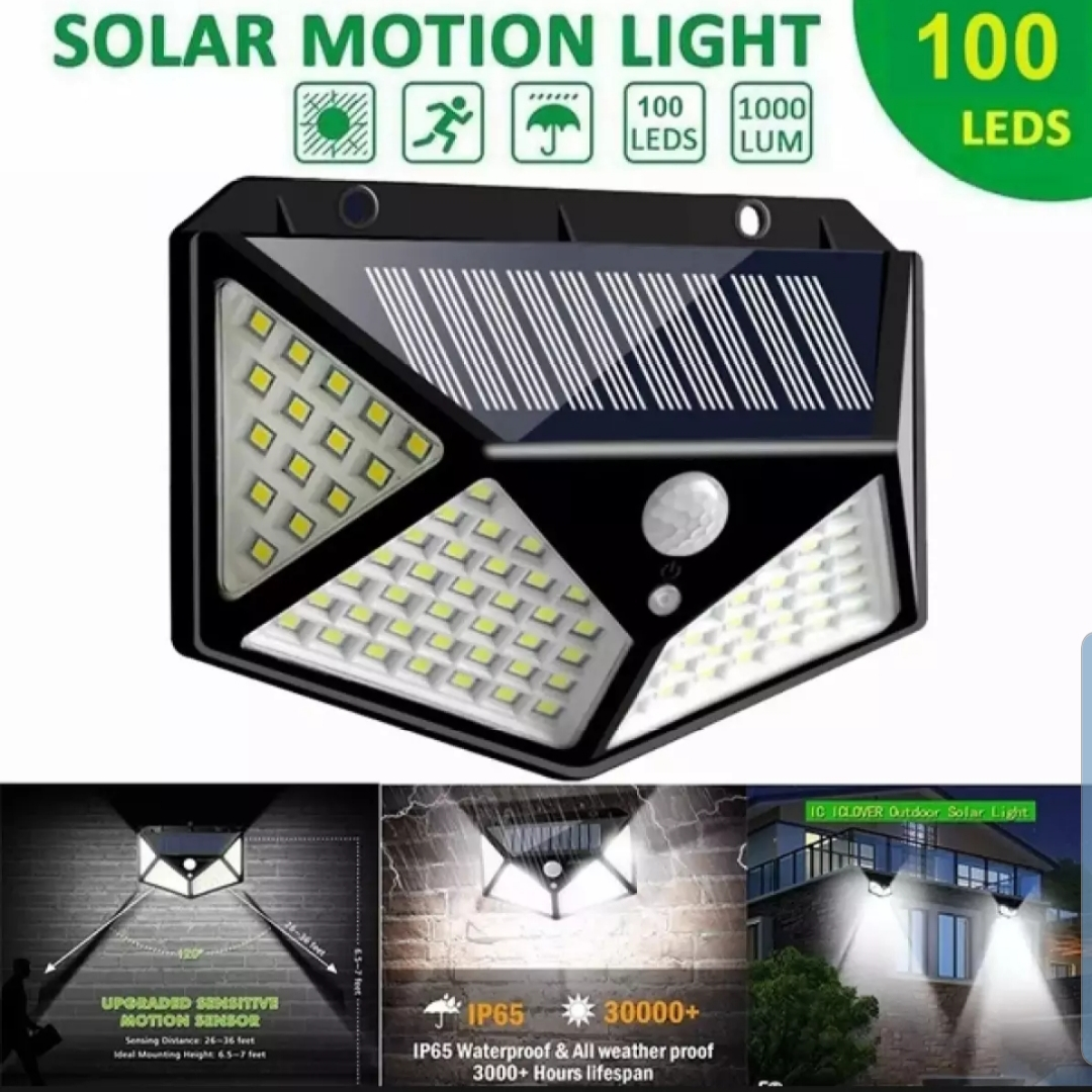 SOLAR LIGHT 100 LED OUTDOOR LIGHTING WIRELESS MOTION SENSOR LIGHTS IP65 WATERPROOF - Image 3