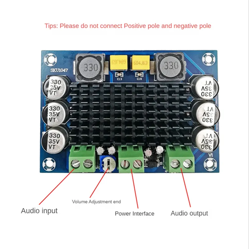 100W TPA3116D2 Mono Amplifier Board Class DC 12V-26V Digital Audio Power Amplifier Sound Board AMP - Image 3