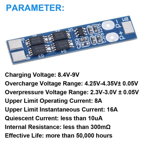 2S 7.4V 8A BMS PCB Battery Protection Board For 18650 Li-ion Lithium-Ion Battery In Pakistan - Image 2