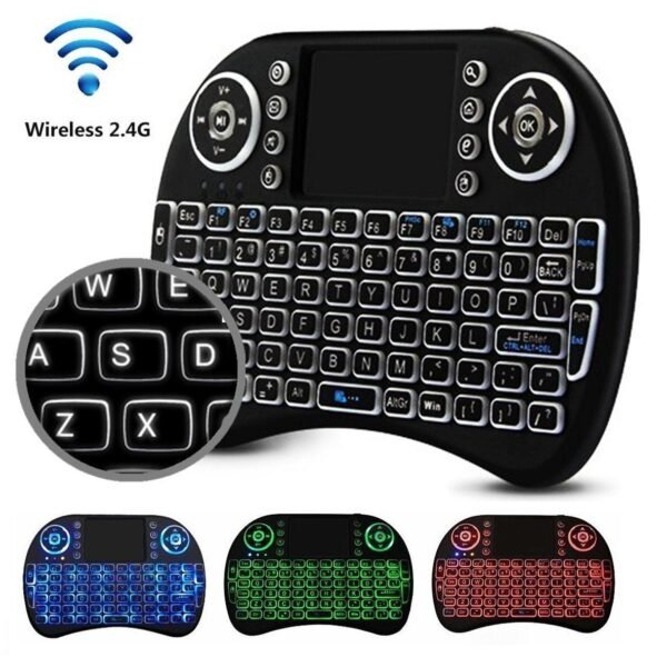 Wireless Mini Keyboard 2.4GHz with Touchpad & Mouse