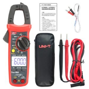 UNI-T UT204+ Digital 600A AC/DC Numeral Pincer Multimeter Ammeter Anti-Burning Anti-Misdetection Clamp Meter Multifunction Electrician Current Measurement with True Effective Value, NCV Intelligent