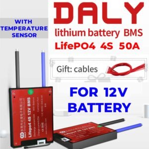 DALY 4S 12V 50A BMS with NTC Sensor – Advanced LiFePO4 Battery Protection Board
