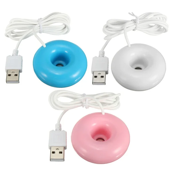 Donut Shape Mini USB Mist Maker Air Humidifier Portable Diffuser - Image 3