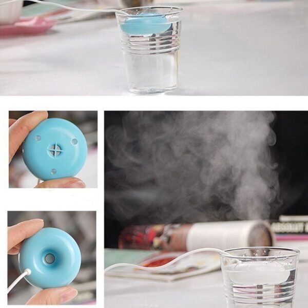 Donut Shape Mini USB Mist Maker Air Humidifier Portable Diffuser - Image 2
