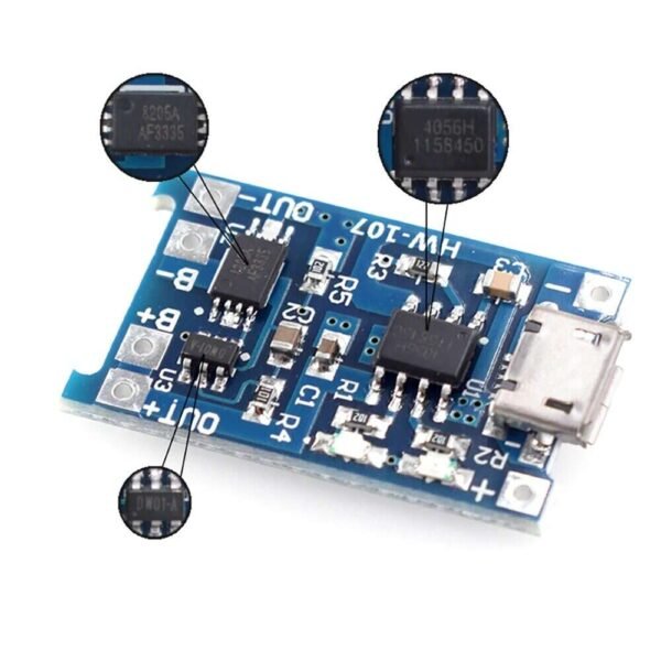 TP4056 Lithium Battery 18650 Charger Module Micro USB - Image 3