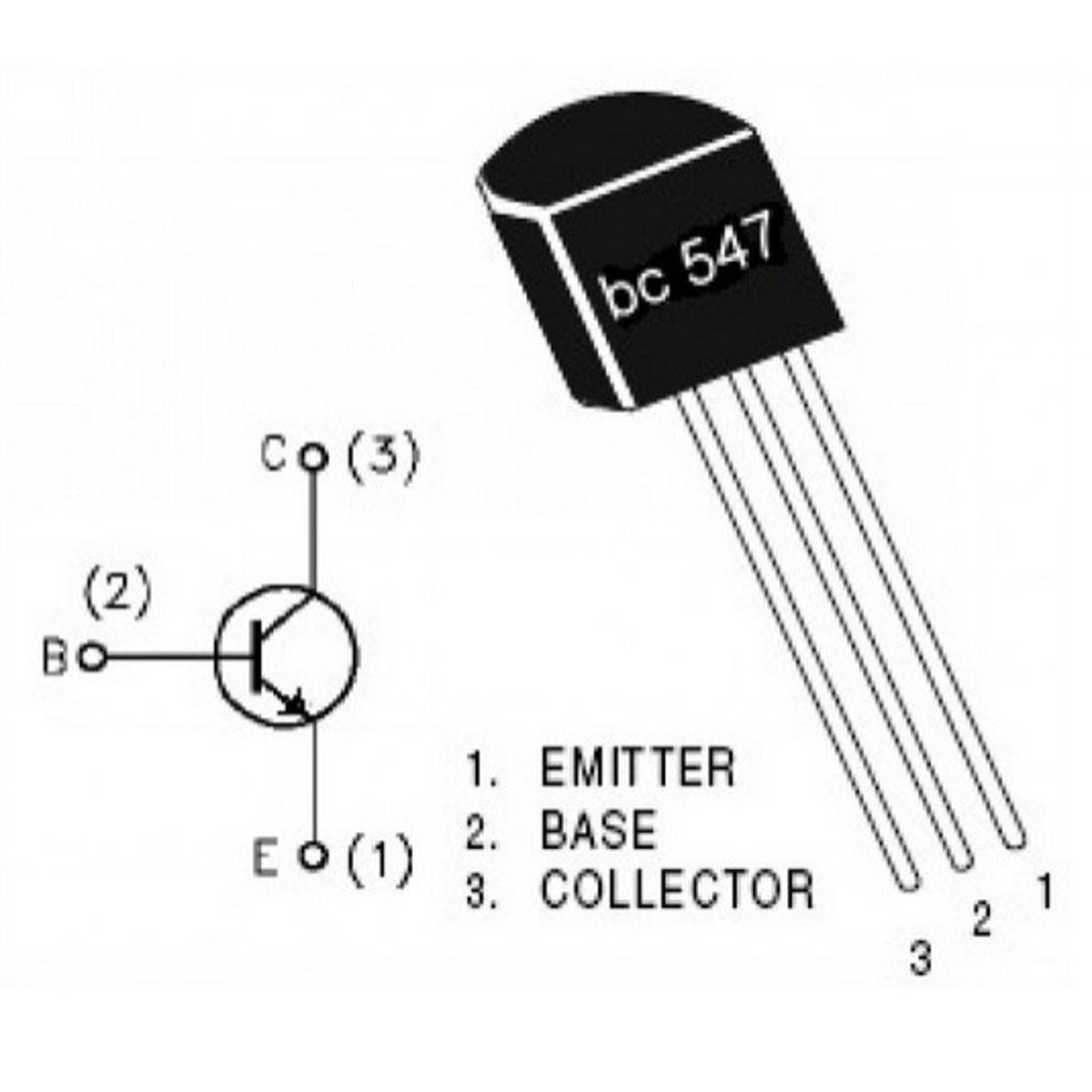 BC547-B166 NPN Transistor 50V/ 0.3A - Image 2