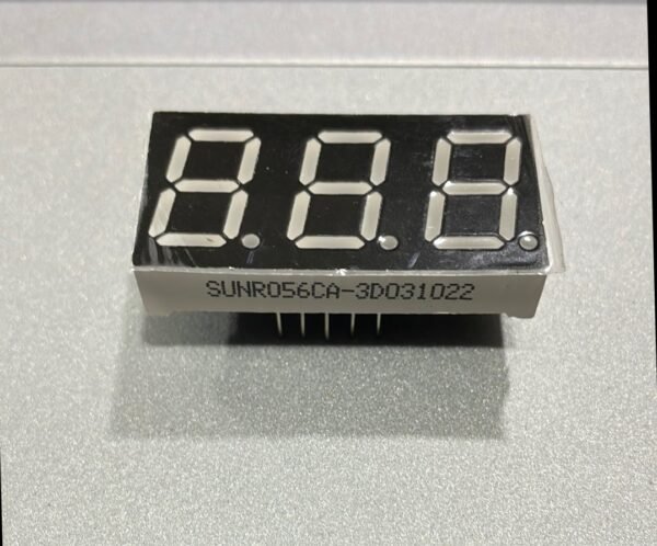 Acrylic Rectangle 0.56 Inch 3 Digit 7 Segment Display - Image 4