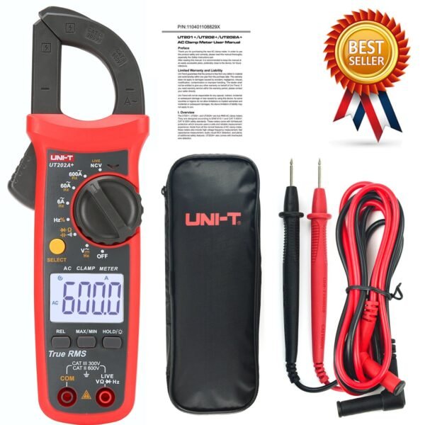 Digital Clamp Meter 600A UNI T UT202A+ - Image 2