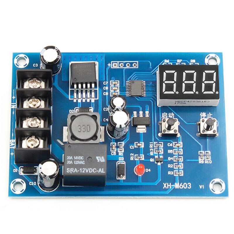 Xh-m603 Battery Charging Control Module Dc 12v-24v Voltage Charging Discharge Monitor Relay Switch Battery Protection Board - Image 2