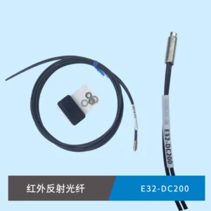 OMRON E32-DC200 2M Diffuse Reflective Fiber Optic Sensor Head – M6, IP67